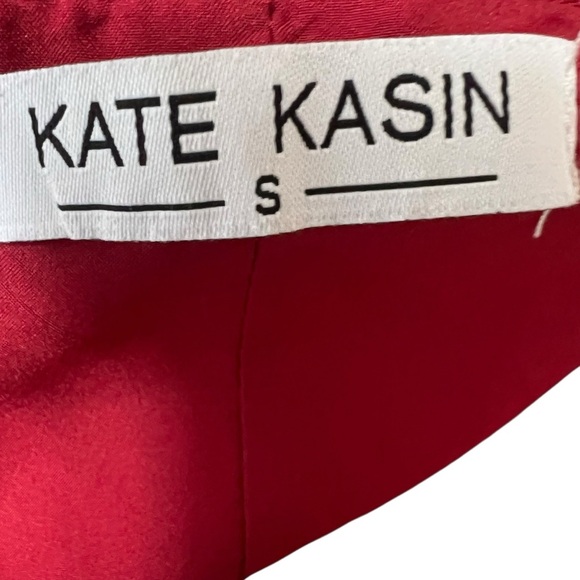 Kate Kasin Red White Polka Dots Wrap Dress Sz Small Ruffle Short Sleeve Cocktail - Picture 8 of 12